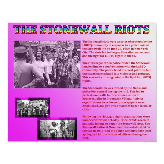 De Stonewall Rellen Foto Afdruk (Voorkant)