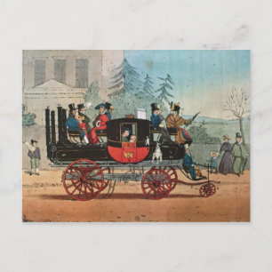 De stoomcoach briefkaart