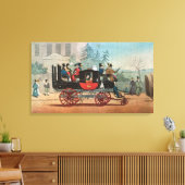 De stoomcoach canvas afdruk (Insitu (Woonkamer))