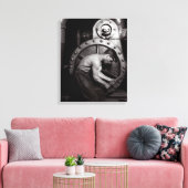 De stoomfitter, 1921. Oude foto Canvas Afdruk (Insitu (Woonkamer))