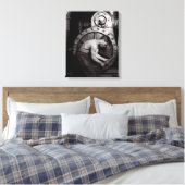 De stoomfitter, 1921. Oude foto Canvas Afdruk (Insitu (Slaapkamer))