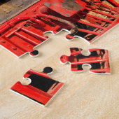 De stoomlocomotief legpuzzel (Zijkant)