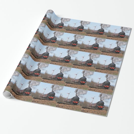De stoomtrein Groot-Brittannië III Cadeaupapier (Uitgerold)