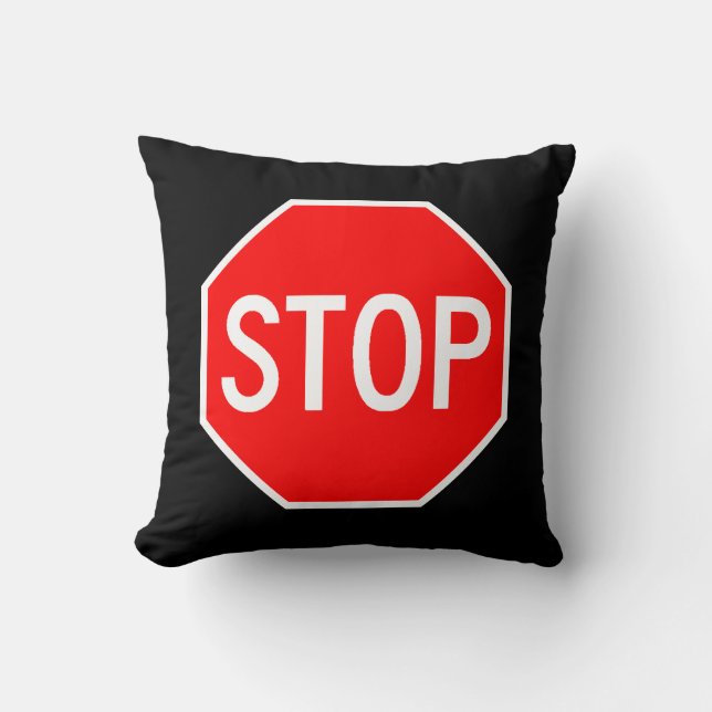 De Stop gaat Pillow. Kussen (Voorkant)