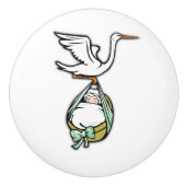 De storm draagt een Baby Keramische Knop (Voorkant)