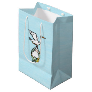 De storm draagt een babyjongen blauw medium cadeauzakje
