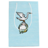 De storm draagt een babyjongen blauw medium cadeauzakje (Voorkant)