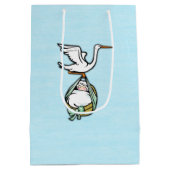 De storm draagt een babyjongen blauw medium cadeauzakje (Achterkant)