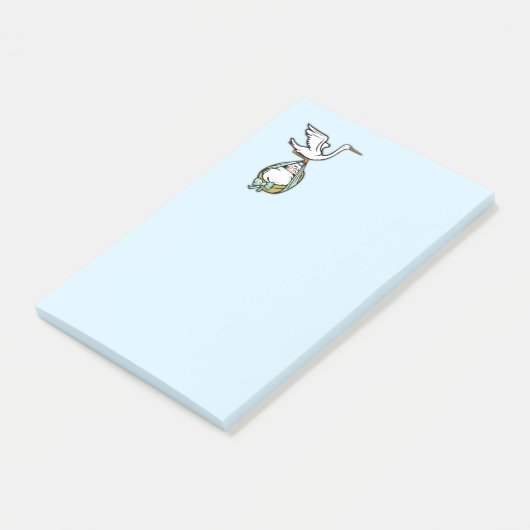 De storm draagt een babyjongen post-it® notes (Schuin)