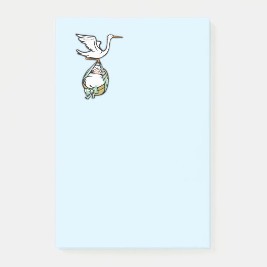 De storm draagt een babyjongen post-it® notes (Voorkant)