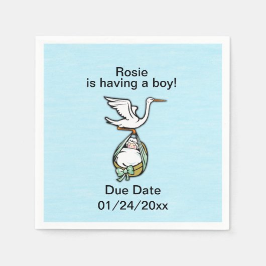 De storm draagt een babyjongen servet (Voorkant)