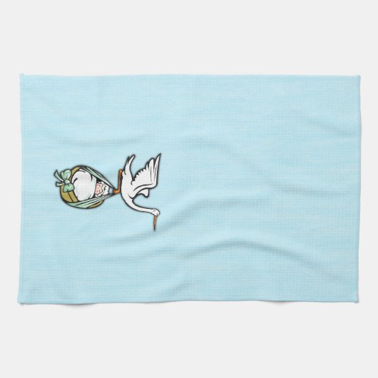 De storm draagt een babyjongen theedoek (Horizontaal)