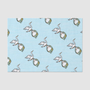 De storm draagt een babyjongen tissuepapier