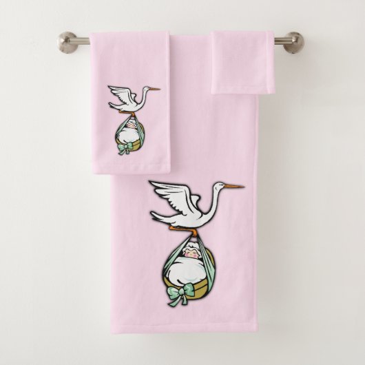 De storm draagt een babymeisje bad handdoek (Insitu)