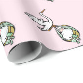 De storm draagt een babymeisje cadeaupapier (Rol Hoek)