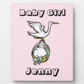 De storm draagt een babymeisje fotoplaat (Voorkant)