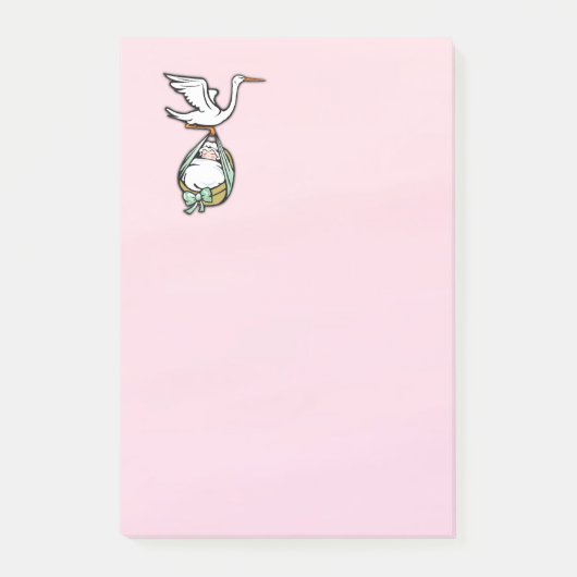 De storm draagt een babymeisje post-it® notes (Voorkant)