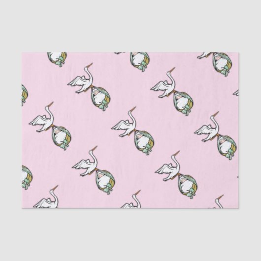 De storm draagt een babymeisje tissuepapier (Voorkant)