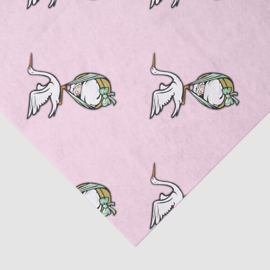 De storm draagt een babymeisje tissuepapier (Detail)