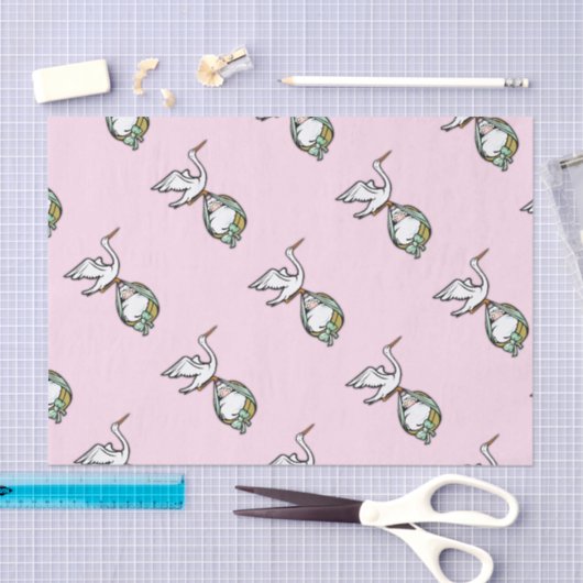 De storm draagt een babymeisje tissuepapier (Craft)