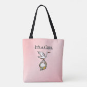 De storm draagt een babymeisje tote bag (Achterkant)
