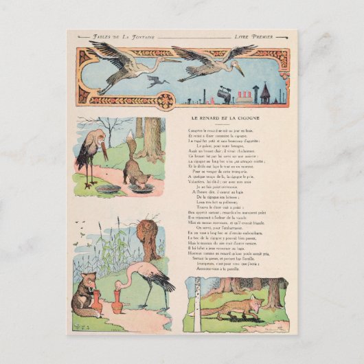 De storm en de Fox van de Stallen Briefkaart (Voorkant)