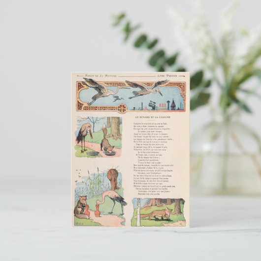 De storm en de Fox van de Stallen Briefkaart (Staand voorkant)