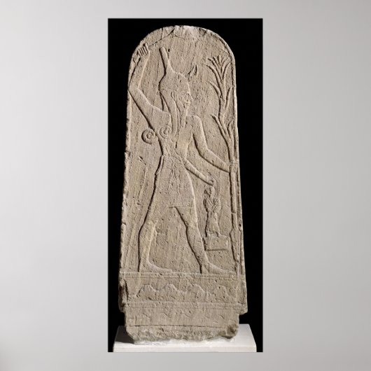 De storm-god Baal met een schroefdop Poster (Voorkant)