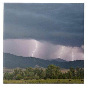 De storm veroorzaakte blikseminslag in Jocko Tegeltje