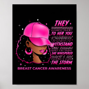 De Storm Zwarte Vrouwen Borstkanker Krijger Roze R Poster