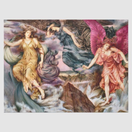 De Stormgeesten door Evelyn de Morgan Tissuepapier (Voorkant)