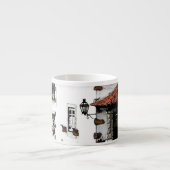 De straat in Obidos, Portugal Espresso Kop (Voorkant)