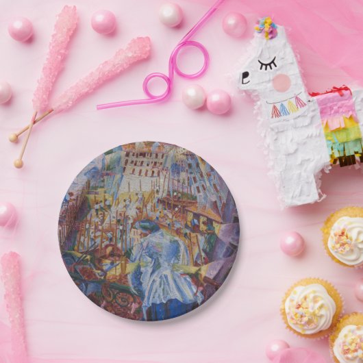 De straat komt in het Parlement terecht - Umberto  Papieren Bordje (Feest)