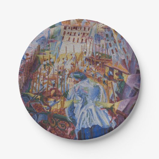 De straat komt in het Parlement terecht - Umberto  Papieren Bordje (Voorkant)