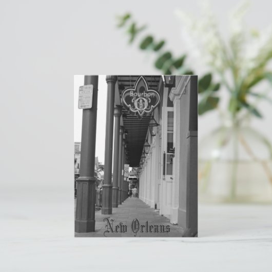 De Straat van de bourbon Briefkaart (Staand voorkant)