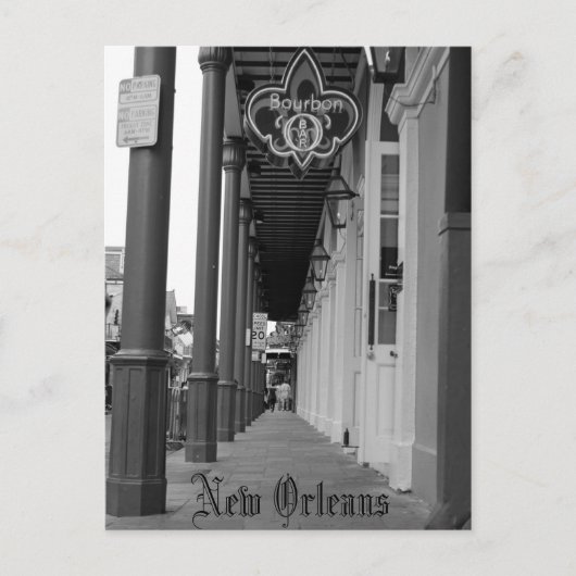 De Straat van de bourbon Briefkaart (Voorkant)