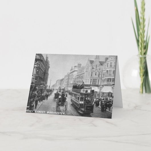 De Straat van de markt, Manchester, c.1910 Kaart (Voorkant)