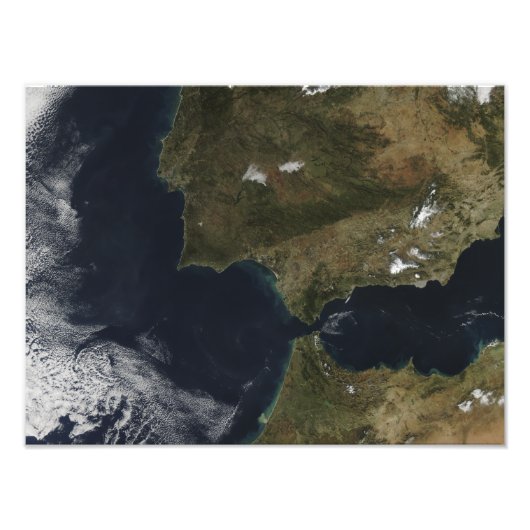 De Straat van Gibraltar Foto Afdruk (Voorkant)