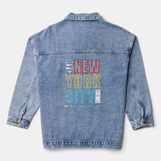 De straat van New York draag Denim Jacket (Achterkant)