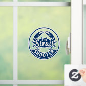 De Strait Shooter Coastal Crab Logo Ruitsticker Raamsticker (Huis)