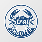 De Strait Shooter Coastal Crab Logo Ruitsticker Raamsticker (Vel)