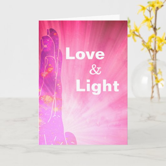 *~* de Stralen die van de Genezer van de liefde Kaart (Gele Bloem)