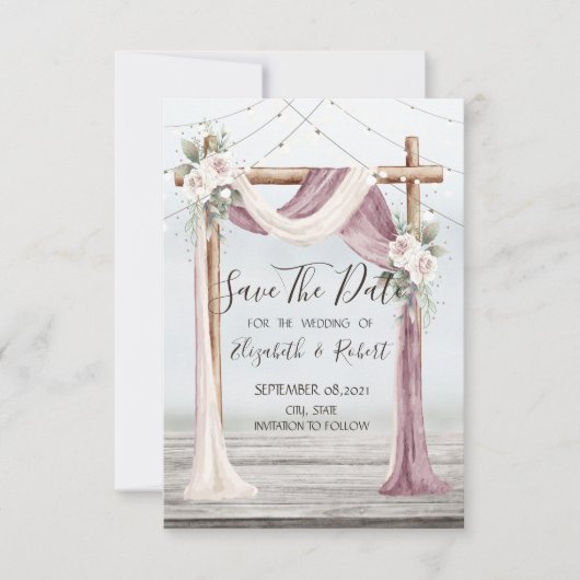 De stralen van het havenkoord sparen de Datum Save The Date (Voorkant)