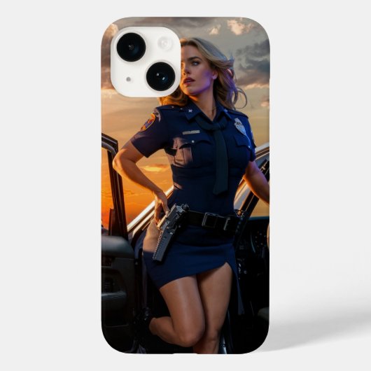 De stralende dame agent Case-Mate iPhone case (Achterkant)