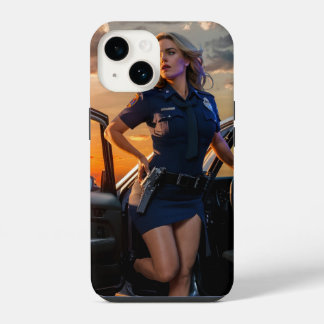 De Stralende Politievrouw iPhone 14 Hoesje