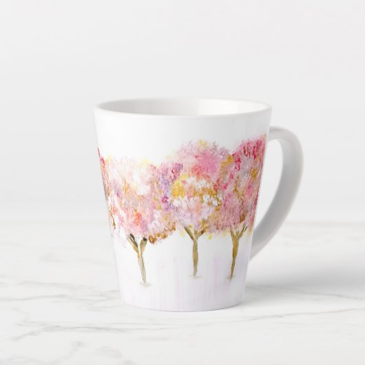 De stralende rode koffiebeker van de winter latte mok (Rechterhoek)