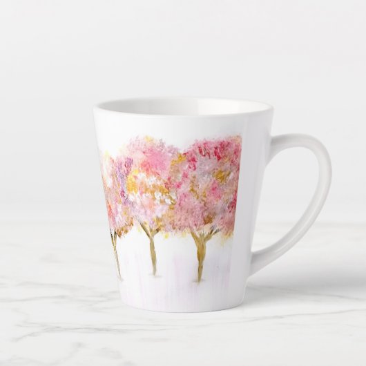 De stralende rode koffiebeker van de winter latte mok (Rechts)