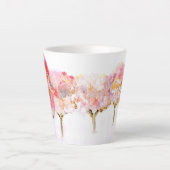 De stralende rode koffiebeker van de winter latte mok (Voorkant)