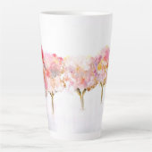 De stralende rode winter latte mok (Voorkant)