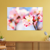 De stralende schoonheid van roze Sakura bloemen Canvas Afdruk (Insitu (Woonkamer))
